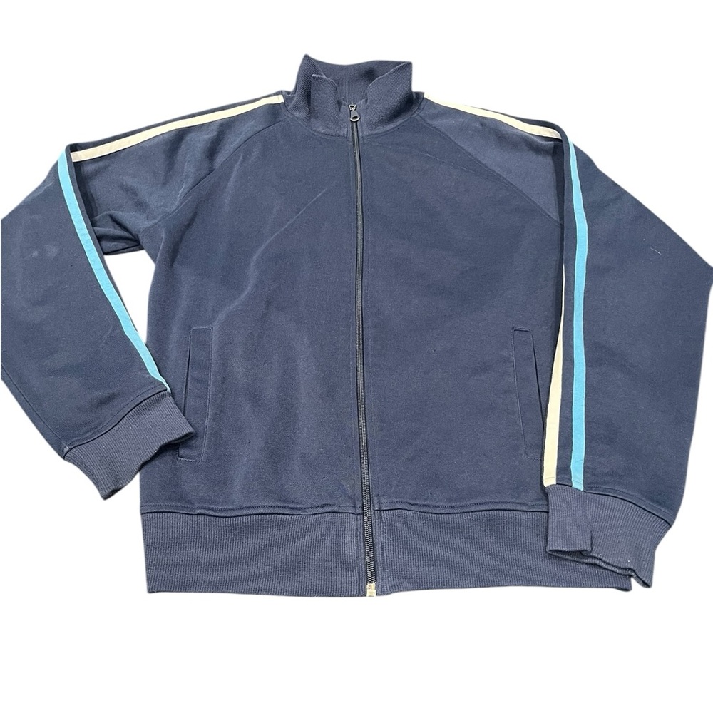 Express Full Zip Blue Track‎ Jacket with Stripes Size Medium